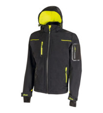 Giacca da lavoro Space - taglia XXL - PE/spandex - nero/giallo - U-Power Giacca da lavoro Space - taglia XXL - PE/spandex - nero/giallo - U-Power
