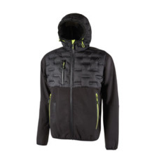 Giacca ibrida Spock- idrorepellente - taglia XXL - nero/giallo - U-Power Giacca ibrida Spock- idrorepellente - taglia XXL - nero/giallo - U-Power