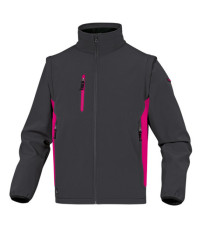 Giacca Softshell MySen 2 - tessuto Softshell/poliestere/elastan - taglia M - grigio/fucsia - Deltaplus Giacca Softshell MySen 2 - tessuto Softshell/poliestere/elastan - taglia M - grigio/fucsia - Deltaplus