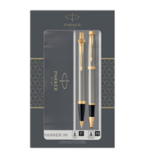 Gift Set Sfera M + roller a sfera IM Brushed metal GT - Parker Gift Set Sfera M + roller a sfera IM Brushed metal GT - Parker