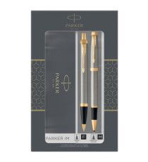 Gift Set Sfera M + roller a sfera IM Brushed metal GT - Parker Gift Set Sfera M + roller a sfera IM Brushed metal GT - Parker