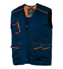 Gilet da lavoro Panostyle M6GIL - sargia/poliestere/cotone - taglia XL - blu/arancio - Deltaplus Gilet da lavoro Panostyle M6GIL - sargia/poliestere/cotone - taglia XL - blu/arancio - Deltaplus