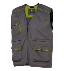 Gilet da lavoro Panostyle® M6GIL - sargia/poliestere/cotone - taglia XL - grigio/verde - Deltaplus Gilet da lavoro Panostyle® M6GIL - sargia/poliestere/cotone - taglia XL - grigio/verde - Deltaplus