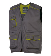 Gilet da lavoro Panostyle® M6GIL - sargia/poliestere/cotone - taglia XL - grigio/verde - Deltaplus Gilet da lavoro Panostyle® M6GIL - sargia/poliestere/cotone - taglia XL - grigio/verde - Deltaplus