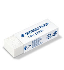 Gomma Rasoplast - 63 x 13 x 23 mm - bianco per matita - Staedtler - box 20 pezzi