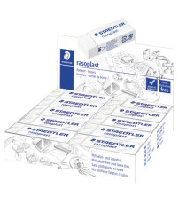 Gomma Rasoplast - 63 x 13 x 23 mm - bianco per matita - Staedtler - box 20 pezzi
