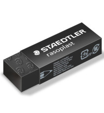 Gomma Rasoplast - 63 x 13 x 23 mm - nero per matita - Staedtler - box 20 pezzi
