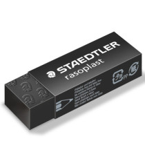 Gomma Rasoplast - 63 x 13 x 23 mm - nero per matita - Staedtler - box 20 pezzi