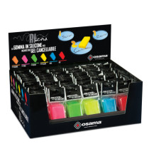 Gomma Riscrivi per gel cancellabile - colori assortiti - 6x3cm - Osama