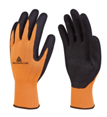 Guanti Apollon VV733 - poliestere - palmo schiuma di lattice - taglia 08 - arancio fluo/nero - Deltaplus Guanti Apollon VV733 - poliestere - palmo schiuma di lattice - taglia 08 - arancio fluo/nero - Deltaplus