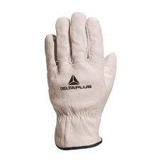 Guanti da lavoro FBN49 - pelle pieno fiore di bovino - taglia 09 - bianco - Deltaplus