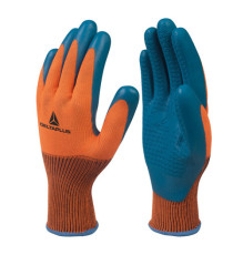 Guanti da lavoro VE733 - taglia 08 - arancio/blu - Deltaplus Guanti da lavoro VE733 - taglia 08 - arancio/blu - Deltaplus