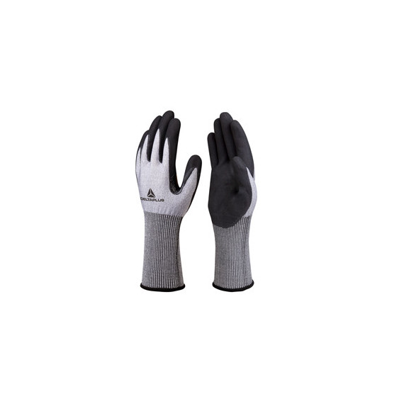 Guanti da lavoro Venicut01 - schiuma di nitrile - taglia 08 - grigio/nero - Deltaplus