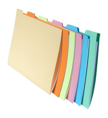 Cartelline con tacca per cartelle sospese - cassetto - 240 gr - 24x32 cm - Exacompta - conf. 6 pezzi