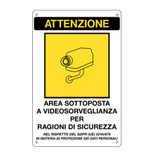 Cartello adesivo - AREA SOTTOPOSTA A VIDEOSORVEGLIANZA… - 20 x 30 cm - Markin Cartello adesivo - AREA SOTTOPOSTA A VIDEOSORVEGLIANZA… - 20 x 30 cm - Markin