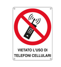 Cartello segnalatore - 16,6x23,3 cm - VIETATO L'USO DI TELEFONI CELLULARI - alluminio - Cartelli Segnalatori Cartello segnalatore - 16,6x23,3 cm - VIETATO L'USO DI TELEFONI CELLULARI - alluminio - Cartelli Segnalatori