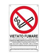 Cartello segnalatore - 27x43 cm - VIETATO FUMARE - alluminio - Cartelli Segnalatori Cartello segnalatore - 27x43 cm - VIETATO FUMARE - alluminio - Cartelli Segnalatori