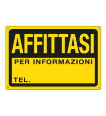 Cartello segnalatore - 30x20 cm - AFFITTASI - PPL - Cartelli Segnalatori