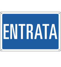 Cartello segnalatore - 30x20 cm - ENTRATA - alluminio - Cartelli Segnalatori