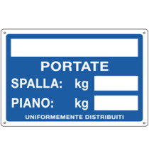 Cartello segnalatore - 30x20 cm - PORTATE: SPALLA/PIANO - alluminio - Cartelli Segnalatori Cartello segnalatore - 30x20 cm - PORTATE: SPALLA/PIANO - alluminio - Cartelli Segnalatori