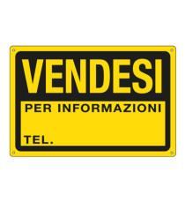 Cartello segnalatore - 30x20 cm - VENDESI - PPL - Cartelli Segnalatori