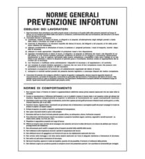 Cartello segnalatore - 50x67 cm - NORME GENERALI PREVENZIONE INFORTUNI - polionda - Cartelli Segnalatori Cartello segnalatore - 50x67 cm - NORME GENERALI PREVENZIONE INFORTUNI - polionda - Cartelli Segnalatori
