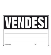 Cartello Vendesi - 24 x 33cm - colori assortiti - Edipro
