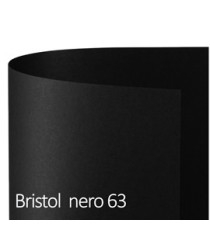 Cartoncino Bristol Color - 70 x 100 cm - 200 gr - nero 63 - Favini - conf. 10 pezzi