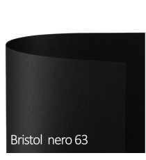 Cartoncino Bristol Color - 70 x 100 cm - 200 gr - nero 63 - Favini - conf. 10 pezzi