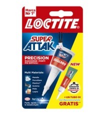 Colla Super Attak Precision - 5 gr + 2 gr - Gel Riposizionabile - Loctite Colla Super Attak Precision - 5 gr + 2 gr - Gel Riposizionabile - Loctite
