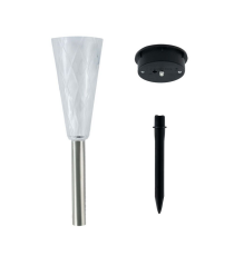 Lampada solare da giardino GS020 led 1,2W misura 34.5x6.5cm IP44 lampione, segnapassi ad energia solare con pannello incorporato Lampada solare da giardino GS020 led 1,2W misura 34.5x6.5cm IP44 lampione, segnapassi ad energia solare con pannello incorporato