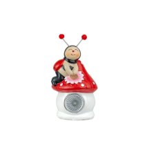 Lampada solare da giardino ape o coccinella DS015 led 1,2W  misura 15x8cm IP44 lampione segnapassi con pannello incorporato Lampada solare da giardino ape o coccinella DS015 led 1,2W  misura 15x8cm IP44 lampione segnapassi con pannello incorporato