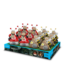 Lampada solare da giardino ape o coccinella DS015 led 1,2W  misura 15x8cm IP44 lampione segnapassi con pannello incorporato Lampada solare da giardino ape o coccinella DS015 led 1,2W  misura 15x8cm IP44 lampione segnapassi con pannello incorporato