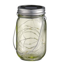 Lampada solare da giardino a barattolo DS005 led 1,2W  misura 13x8cm IP44 lampione segnapassi con pannello incorporato Lampada solare da giardino a barattolo DS005 led 1,2W  misura 13x8cm IP44 lampione segnapassi con pannello incorporato