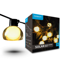 Catena luminosa solare DS013 con 8 luci led, lampadine a sfera stile lampada 2700-3200K luce calda 4.4metri IP44 da esterno Catena luminosa solare DS013 con 8 luci led, lampadine a sfera stile lampada 2700-3200K luce calda 4.4metri IP44 da esterno