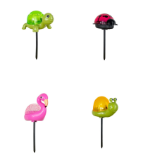 Lampada solare da giardino animaletto DS002 led 1,2W  misura 7.5x6x14cm IP44 segnapassi con pannello incorporato