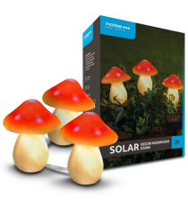 Lampada solare da giardino a funghi DS006 led 1,2W  misura 11x8.5cm IP44 segnapassi con pannello incorporato