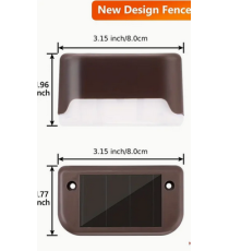 3pz lampada solare da giardino per gradini e recinzioni WS121 led misura 8x4cm IP44 segnapassi con pannello incorporato 3pz lampada solare da giardino per gradini e recinzioni WS121 led misura 8x4cm IP44 segnapassi con pannello incorporato