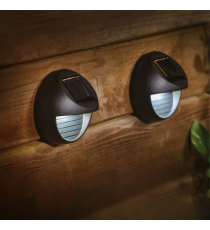 2pz lampada applique solare da giardino per pareti e recinzioni WS101 led 8x4.5cm IP44 segnapassi con pannello incorporato 2pz lampada applique solare da giardino per pareti e recinzioni WS101 led 8x4.5cm IP44 segnapassi con pannello incorporato
