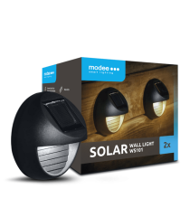 2pz lampada applique solare da giardino per pareti e recinzioni WS101 led 8x4.5cm IP44 segnapassi con pannello incorporato 2pz lampada applique solare da giardino per pareti e recinzioni WS101 led 8x4.5cm IP44 segnapassi con pannello incorporato