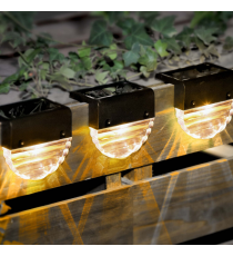 2pz lampada solare da giardino per gradini e recinzioni WS109 led Rgb multicolore 9x6cm IP44 segnapassi con pannello incorporato 2pz lampada solare da giardino per gradini e recinzioni WS109 led Rgb multicolore 9x6cm IP44 segnapassi con pannello incorporato