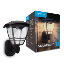 Lampada applique solare da parete WS130 led 3 lumen 2700K luce calda 130x160x210mm IP44 lampione con pannello incorporato Lampada applique solare da parete WS130 led 3 lumen 2700K luce calda 130x160x210mm IP44 lampione con pannello incorporato