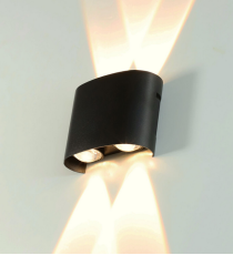 Applique in metallo nera LWL0001 doppia luce 4w 330 lumen 4000k luce naturale misura 98x75x40mm da parete IP65 da esterno Applique in metallo nera LWL0001 doppia luce 4w 330 lumen 4000k luce naturale misura 98x75x40mm da parete IP65 da esterno