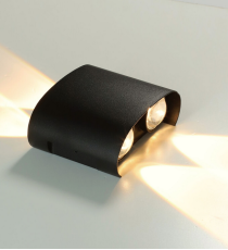 Applique in metallo nera LWL0001 doppia luce 4w 330 lumen 4000k luce naturale misura 98x75x40mm da parete IP65 da esterno Applique in metallo nera LWL0001 doppia luce 4w 330 lumen 4000k luce naturale misura 98x75x40mm da parete IP65 da esterno