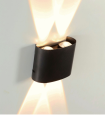 Applique in metallo nera LWL0001 doppia luce 4w 330 lumen 4000k luce naturale misura 98x75x40mm da parete IP65 da esterno Applique in metallo nera LWL0001 doppia luce 4w 330 lumen 4000k luce naturale misura 98x75x40mm da parete IP65 da esterno