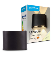 Applique in metallo nera LWL0001 doppia luce 4w 330 lumen 4000k luce naturale misura 98x75x40mm da parete IP65 da esterno Applique in metallo nera LWL0001 doppia luce 4w 330 lumen 4000k luce naturale misura 98x75x40mm da parete IP65 da esterno