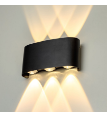 Applique in metallo nera LWL0002 tripla luce 6w 470 lumen 4000k luce naturale misura 150x75x42mm da parete IP65 da esterno Applique in metallo nera LWL0002 tripla luce 6w 470 lumen 4000k luce naturale misura 150x75x42mm da parete IP65 da esterno
