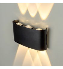 Applique in metallo nera LWL0002 tripla luce 6w 470 lumen 4000k luce naturale misura 150x75x42mm da parete IP65 da esterno Applique in metallo nera LWL0002 tripla luce 6w 470 lumen 4000k luce naturale misura 150x75x42mm da parete IP65 da esterno