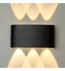 Applique in metallo nera LWL0002 tripla luce 6w 470 lumen 4000k luce naturale misura 150x75x42mm da parete IP65 da esterno Applique in metallo nera LWL0002 tripla luce 6w 470 lumen 4000k luce naturale misura 150x75x42mm da parete IP65 da esterno