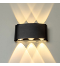 Applique in metallo nera LWL0002 tripla luce 6w 470 lumen 4000k luce naturale misura 150x75x42mm da parete IP65 da esterno Applique in metallo nera LWL0002 tripla luce 6w 470 lumen 4000k luce naturale misura 150x75x42mm da parete IP65 da esterno